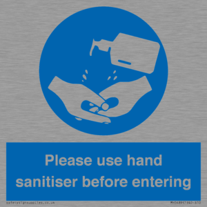 Please use hand sanitiser
